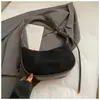 2025 Nuevo Bolso de Gamuza para Mujer Gran Capacidad Mori Meng Otoño e Invierno Mate Retro Bolso Cruzado Casual Bolso Dumpling