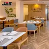 Conjunto de Mesa e Cadeiras para Restaurante de Corrente de Luxo Leve Estilo Italiano para Lojas de Chá com Leite, Hotéis, Cafés e Salas de Jantar Comerciais
