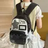 Mochila escolar nueva, dulce y elegante, con estampado de lunares y estrellas, suave y linda, estilo coreano, moderna y juvenil, perfecta para estudiantes y salidas