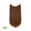 Peruca, Linha de Pesca de Fibra Química, Peruca Cortina de Cabelo, Cabelo Longo Liso, Extensões de Cabelo Sem Costura, Produtos para Linha do Cabelo de Seda de Alta Temperatura