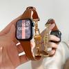 Hebilla de mariposa de cuero de cintura pequeña para Apple Watch con Applewatch9876SE suave negocio de nicho 10