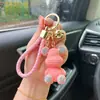 Chaveiro Urso de Resina Criativo Estilo Coreano Corda de Tricô à Mão Boneca Fofa Chaveiro de Carro Pingente de Bolsa Venda por Atacado Presente