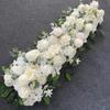 Novo Arranjo de Flores para Casamento 1m de Comprimento Cena de Floresta t Layout de Mesa Cena de Casamento Flor Artificial Flor Artificial Guia de Caminho Arco