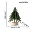 Nova Árvore Decorativa de Natal Pequena Base de Tronco Simulação Mini Neve Árvore de Natal Enfeites de Mesa Árvore Decorativa de Cedro