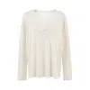 Atacado de Roupas Femininas Transfronteiriças Estilo Europeu e Americano Primavera 2026 Novo Estilo Relaxado e Preguiçoso Camiseta de Manga Longa com Proteção Solar Decote V Cover-Up