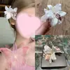 Nuevos Colores Flor Phalaenopsis Pinza de Pato Pinza para el Cabello en la Parte Posterior de la Cabeza para Mujer Pinza Horizontal Lateral Pasador