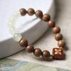 Série Multiestilo de Madeira Liudao A Dai Pulseira de Trevo de Quatro Folhas de Círculo Único Pulseira de Círculo Duplo Leão Despertando Mão Segura do Deus da Riqueza de Um Ano