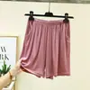 Shorts de modal plus size 2026 novo estilo de verão soltos emagrecedores com bolso shorts anti-exposição calça de praia