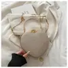 Nova Bolsa de Ombro Estilo Coreano, Bolsa em Formato de Coração, Bolsa de Mão com Corrente de Nicho, Bolsa Transversal, Bolsa de Festa de Alto Padrão, Bolsa Feminina com Corrente