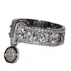 Deseo moda de venta caliente europea y americana creativa anillo pre-arreglado anillo de diamante chapado para damas anillo fabricantes al por mayor
