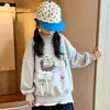 Sudadera para Niña 2026 Otoño Nuevo Estilo Mediana y Grande Infantil Estampado de Dibujos Animados Capa Base Dulce Cuello Redondo Superior Suéter Infantil