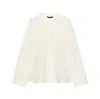 Camisa Casual Solta Feminina de Manga Longa com Gola Redonda e Botões de Nó Chinês - Nova Coleção Primavera 2026 AliExpress Transfronteiriço