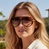 Óculos de Sol Retro Estilo Novo Europeu e Americano com Ponte Dupla, Armação Grande Estilo Aviador, Óculos Versáteis Casuais Tendência Personalizados para Mulheres