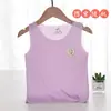 2025 Nuevo Chaleco de Seda de Hielo para Niños Top de Verano Ropa Interior Fina Camiseta sin Costuras Ligera y Transpirable