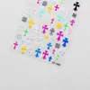 Cyansea Adesivos Populares Transfronteiriços de Unhas Cruzadas Coloridas Dopamina Adesivos de Decoração para Diário DIY Celular Tablet
