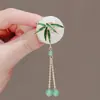 Novo broche estilo antigo de alta qualidade ins para mulheres estilo chinês leque borla pino de terno placket de pressão cheongsam corsage atacado