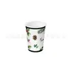 Decoraciones navideñas temáticas de acebo en acuarela, hojas verdes, piñas, platos de papel, servilletas de papel, vasos, mantel, artículos para fiestas
