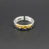 Design original Chiba Anel de ouro Xizang Prata 925 ouro errado Moda masculina personalidade anel aberto Índice tendência