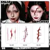 Maquiagem Facial de Halloween Transfronteiriça à Prova d'Água de Longa Duração Tatuagens Adesivas de Manchas de Sangue para Atividades de Festival, Festas e Maquiagem de Performance