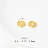 Color Fuerte Mate Retención de Color Oro Arena DIY Amarillo Cuenta de la Fortuna, Cuenta de Transferencia con el Carácter para Bendición, Cuenta Espaciadora para Pulsera y Collar para Mujeres