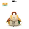 Mochila Infantil Multifuncional para Niñas de Alto Valor Estético con Bloques de Color, Mochila Infantil Casual Ligera con Logo Personalizado, Bolsa de Viaje Moderna para Niños