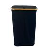 Cesto para Ropa Sucia de Bambú y Madera Estilo Japonés Dormitorio con Bolsa Interior con Tapa Cesto Plegable para Almacenar Ropa Sucia Baño Cesto Grande para Ropa Sucia