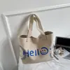 Bolsa de Lona de Moda Transfronteriza para Mujer, Bolso de Hombro Tipo Tote Estilo Nuevo, Bolso de Mano para Estudiante, Bolsa Casual para Viajar al Trabajo, Bolsa Tote