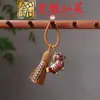 Pingente Chaveiro Cavalo Pintado, Ornamento Pendurado Carruagem de Cavalo Esculpida em Sândalo Yiming Xianyuan, Pingente de Bolsa, Corrente para Celular Presente