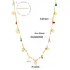 Collar de diamantes de color mixto con diseño cruzado, diseño de nicho de Instagram, forma de estrella de la suerte, cadena para la clavícula, collar de acero inoxidable chapado en oro para mujer