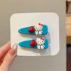 Pinza para el pelo azul con forma de corazón de gato lindo coreano para mujer 2025 Nuevo estilo Pinza para el pelo Pinza para el pelo Flequillo Pinza para el pelo
