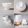 Porcelana Óssea Branca Pura Não Esquenta Tigela de Arroz Doméstica Cerâmica Tamanho Grande 6 polegadas Tigela para Sopa de Macarrão Utensílios de Mesa Simples Criativos