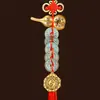 Dinheiro dos Cinco Imperadores Chineses Pingente de Cabacinha de Latão Decoração de Batente de Porta Pingente do Oficial Celestial Bênção Nó Auspicioso Chinês para a Porta Principal