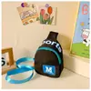 Riñonera Pequeña de Colores Dulces para Niños, Bolso de Hombro de Lona con Letras de Moda y Genial, Bolso Cruzado Versátil, Billetera para Salidas
