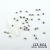 Nuevas Decoraciones para Uñas Acabadas Sin Base de Corte 33, Accesorios para Uñas de Bola de Diamante Blanco Brillante