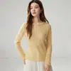 Otoño e Invierno Nuevo Suéter de Terciopelo Hueco con Cuello Redondo para Mujer Moda Color Sólido Tejido Fino Trenzado de Punto Manga Larga Base de Cachemira