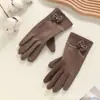 Guantes Calientes para Mujer, Lindos Guantes de Invierno con Forro de Piel Engrosada, A Prueba de Viento y Resistentes al Frío, Adecuados para Ciclismo y Actividades al Aire Libre, Compatibles con Pantallas Táctiles