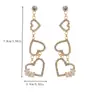 Pendientes Elegantes de Corazón con Colgante de Circonita Estilo Coreano de Lujo Ligero para Mujer Pendientes Largos Exquisitos de Pedrería Transfronterizos Europeos y Americanos Venta al por Mayor