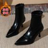 Botas de Cano Curto Apontadas Femininas 2024 Novas Super Quentes Botas Femininas Outono e Inverno Salto Fino Botas Finas Salto Alto Botas de Cano Curto Botas de Moda