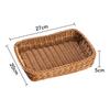 Caja de Almacenamiento de Vajilla de Escritorio Tipo Mimbre de Ken Cesta de Almacenamiento para Cuchillo, Tenedor y Palillos de Hotel Restaurante Cesta de Almacenamiento para Control Remoto y Llaves