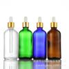 30ml Anillo de Madera de Bambú Anillo Dorado y Plateado Negro y Blanco Botella de Aceite Esencial Color Té Verde Azul Negro Producto para el Cuidado de la Piel Botella Transparente con Gotero