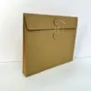 Bolsa de archivo horizontal Camiseta de manga corta Bolsa de papel A4 en blanco vaca Carpeta de fuelle 100 cien yuanes veinte a treinta mil