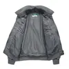 Nueva chaqueta de vuelo de primavera y otoño con cuello desmontable, chaqueta de moda para hombres de mediana edad, chaqueta de uniforme de béisbol americano, chaqueta para hombre