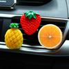 Clip para ambientador de salida de aire de coche, perfume, fresco, pequeño, cereza, fresa, transfronterizo, creativo, fruta, clip de fragancia para salida de coche