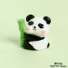 Resina Tridimensional Lindo Panda Rojo Lindo Accesorios para Joyería DIY Decoración Creativa de Escritorio para Coche Pequeños Adornos Muñeca
