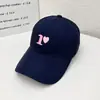 Boné de Baseball Bordado com Letra Estilo Luo Yuxiao para Mulheres, Proteção Solar de Primavera e Verão, Versátil, Emagrecimento Facial, Aba Macia