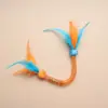 Juguete de cuerda elástica para morder de gato, duradero y resistente a la mordida, palo teaser con hierba gatera, juguetes de plumas autoentretenedores para gatos