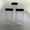 Fábrica de Origem Mais Vendido Garrafa de Armazenamento de Boca Larga de 250ml Garrafa Plástica Transparente PET Garrafa Redonda Pote para Armazenamento de Lanches e Chá