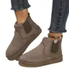 2024 Nuevas Botas de Algodón de Terciopelo Engrosado Moda de Invierno Botas de Nieve para Mujer de Una Pierna Exportación Talla Grande Zapatos para Mujer Transfronterizos
