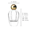Venta directa de fábrica de botellas de perfume de vidrio a presión en stock, botellas dispensadoras de perfume, botellas vacías, botellas con atomizador de alta gama 108ml
