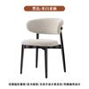 Silla de Comedor A6L Madera Maciza Escandinava Hogar Lujo Accesible Silla Simple con Respaldo Color Nogal Tela de Cáñamo Blanco